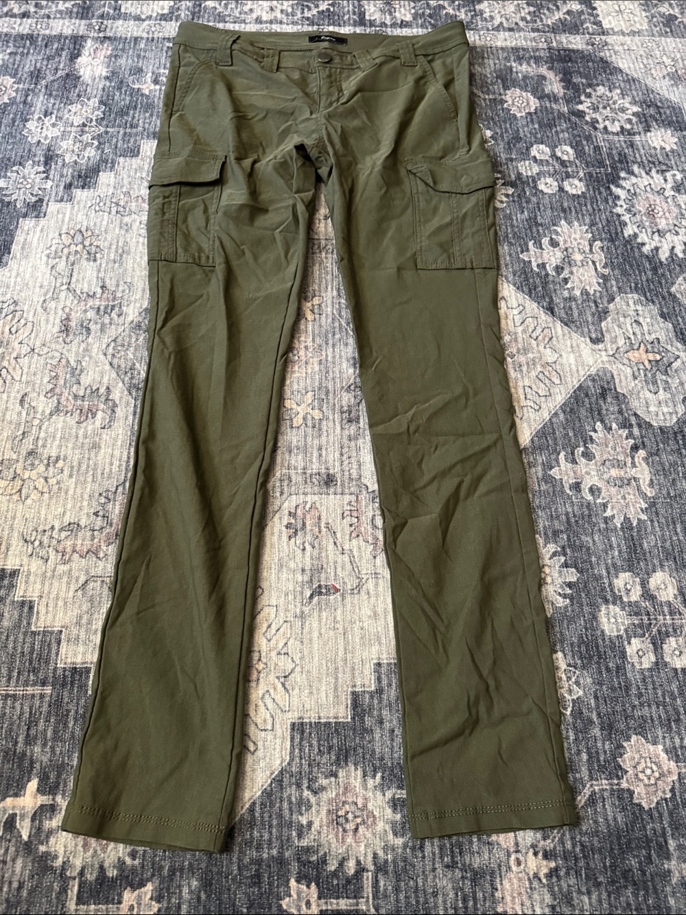 Express Olive Green Skinny Cargo Pants for Women